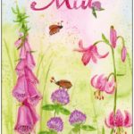 Mai (Fingerhut und Kleeblumen mit Maikäfer)- Taurus Kunstkarten