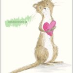 Erdmännchen mit Herz – Taurus Kunstkarten