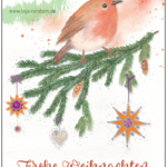 Frohe Weihnachten und ein gutes neues Jahr- Taurus Kunstkarten