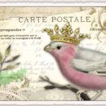 Kleiner Vogel mit Krone  (QUER) – Edition Tausendschön PK1089