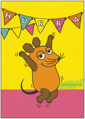Hurra (Maus mit Wimpelkette) (Sendung mit der Maus) – TAURUS Kunstkarten
