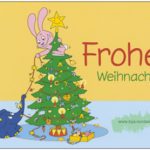 Frohe Weihnachten (Elefant und Hase) – TAURUS Kunstkarten