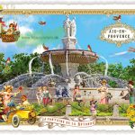 LA FRANCE – AIX-EN-PROVENCE, LA FONTAINE DE LA ROTONDE  (QUER) – Edition Tausendschön PK1157