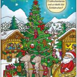 Wo hängen die 2 Lebkuchenherzen und wo steckt das Eichhörnchen? – TAURUS Kunstkarten