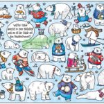 Welcher Eisbär arbeitet in einer Bibliothek und wo ist der Eisbär mit dem Musikinstrument? – TAURUS Kunstkarten